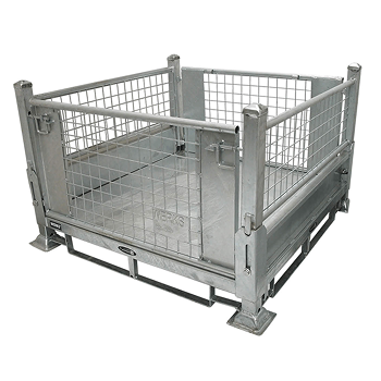 Zinc Pallet Cages - Cup Feet Design
